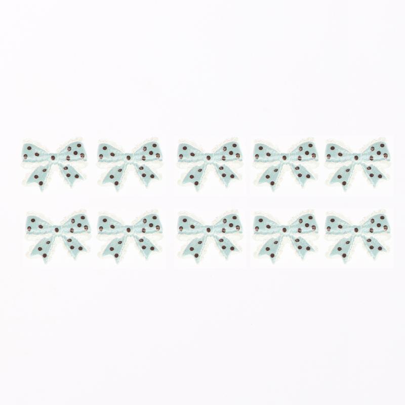 10PCS Planar Resin Bowknot Patches Small Dot Pattern for Scrapbook Diy Hairpin Decoration