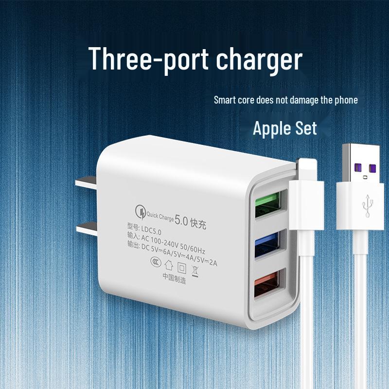 Universal Fast Charging Multi-Port USB Charger for Android, Huawei, Xiaomi, Vivo, and OPPO Devices