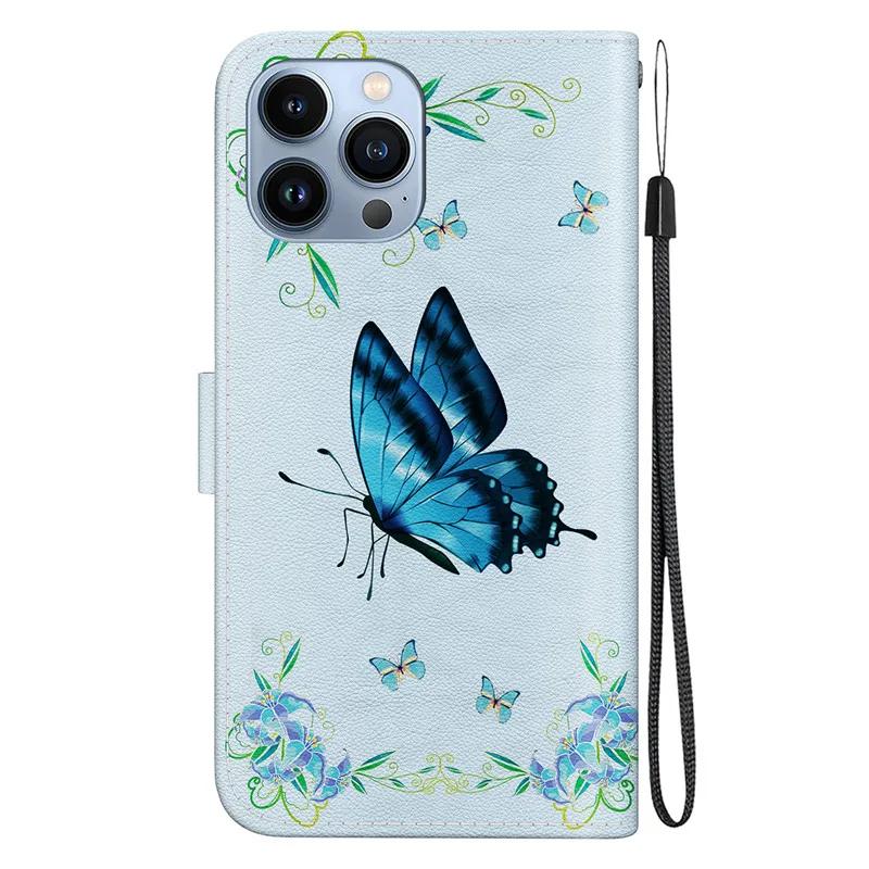 Hülle für Für Apple iPhone 6 6S 7 8 Plus 11 Pro XS Max XR SE 2022 2020 SE2 SE3 9 Leder Klappständer Handyhülle Niedliche Blume Capa