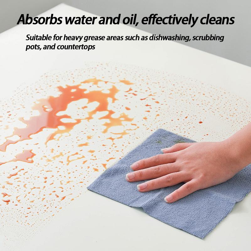 25cm×25cm Lappen Mikrofaserhandtücher Rolle/Ölabweisende Spülschwämme/Spültuch Handtuch/Küchenlappen Handtuch/Küchenreinigung Spültuch