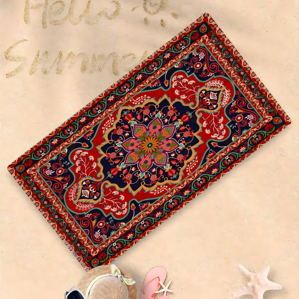 Mysterious Red Persian Microfiber Beach Towel Absorbent Quick Dry Soft Yoga Swimming Resort Mountain Climbing Towel
