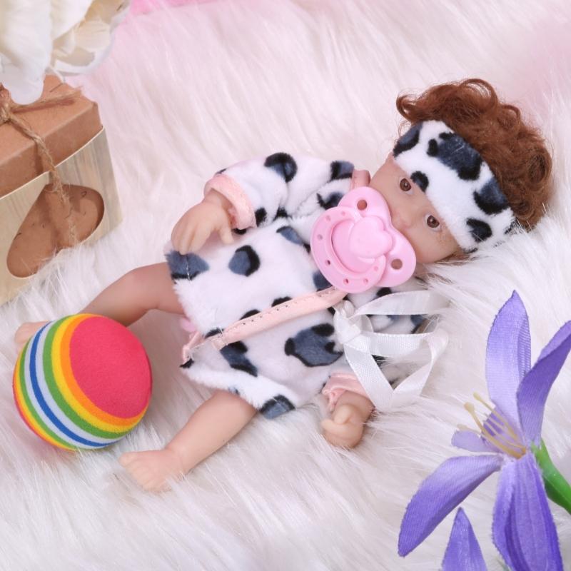 6in Baby Doll Reborns Doll Nurturing Doll Realistic Handmade FullBody Silicone Reborns Toy Parenting Game Popular Gift