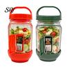 Leak-proof Salad Container Jar Side Open Leakproof Meal Prep Box Layered with Dressing Compartment Reusable Food-Safe Bowl for Travel Office