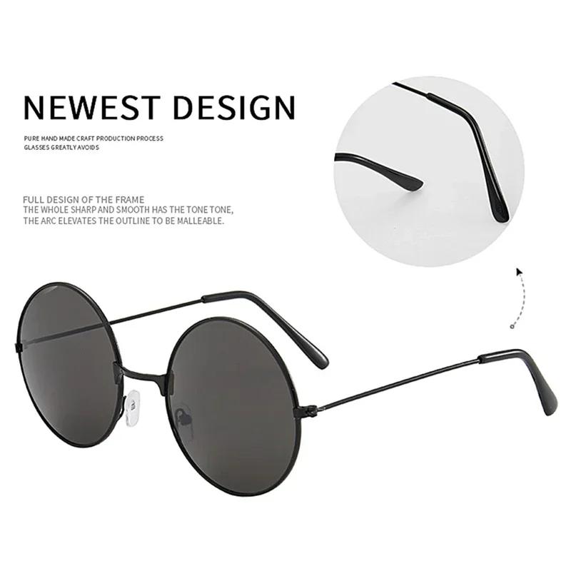 Vintage Retro Polarized Steam Punk Sunglasses Fashion Metal Round Mirrored Eyewear Men Circle Sun Glasses UV400