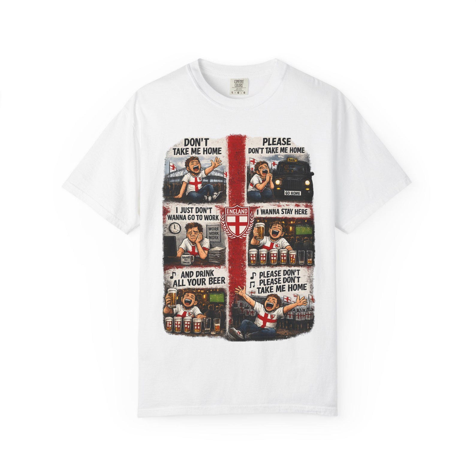 Don t Take Me Home Shirt | England Football Chant T shirt | St George s Cross Fan Tee | Football Beer Shirt | England Supporter Gift 3XL