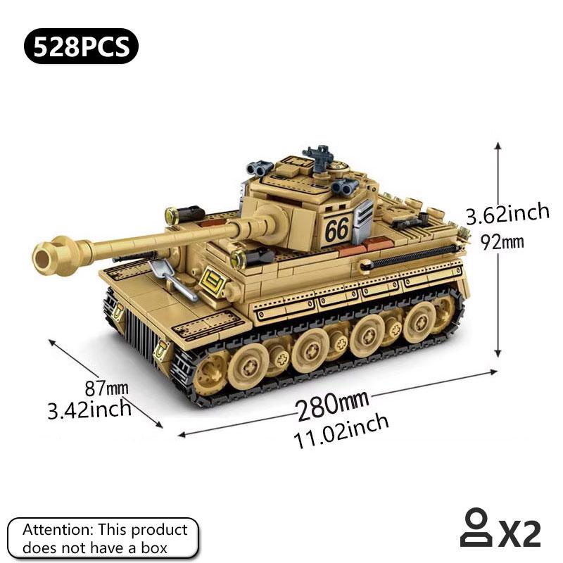 Bloques de construcción del tanque T34 clásico, juguetes de coche blindado clásico de la Segunda Guerra Mundial, adornos modelo educativos hechos a mano para niños