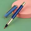 Portable Metal Chinese Brush Calligraphy Pen Piston-filled for Beginner Adult