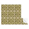 Retro Flower Faux Leather Embossed Tile Sticker: Self-Adhesive Home Decoration Tile for Floors & Walls.