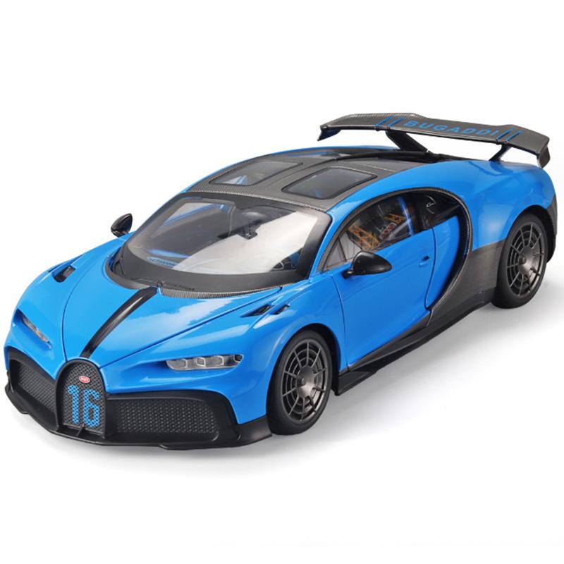 1/18 BUGATTI Chiron PUR SPORT Alloy Sports Model Diecasts Metal Racing Super Car Model Sound and Light Simulation Kids Toys Gift