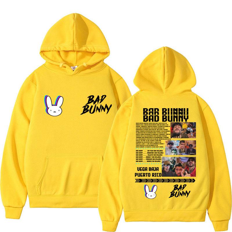 Rapper Bad Bunny Album Tour Hoodie Men Women Fashion Hoody Sweatshirt Fleece Oversized Casual Tracksuit Fans Gifts