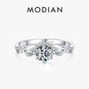 MODIAN Sparkling Dazzling Wedding Crown Finger Rings For Women Real 925 Silver Ring Engagement Statement Female Jewelry