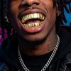 Connected Upper and Lower Tooth Grill Set, Mirror Finish Plated Metal Mouth Jewelry for Party and Stage Styling