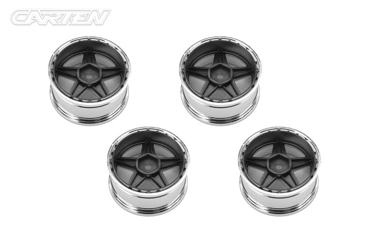 Kawada Mokei CARTEN Adjustable Offset NHA559 Wheel, 5-Spoke, Silver,