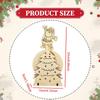 Wooden Christmas Tree Centerpiece Bookshelf Figure Table Kitchen Cabinet Holiday Collectible