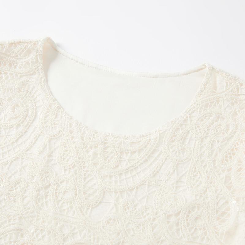 JUZI ANNACO Soft Glow Elegant Lace Top & Skirt Set