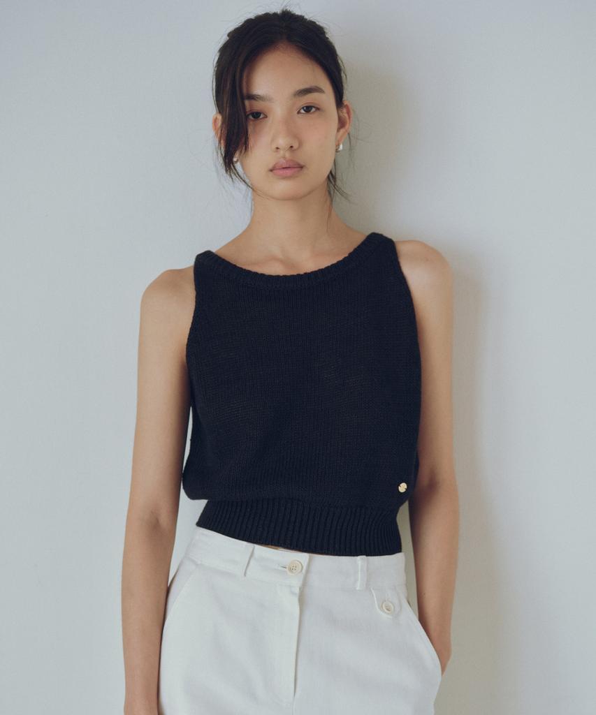 Yulago Paper Boatneck Knit Sleeveless