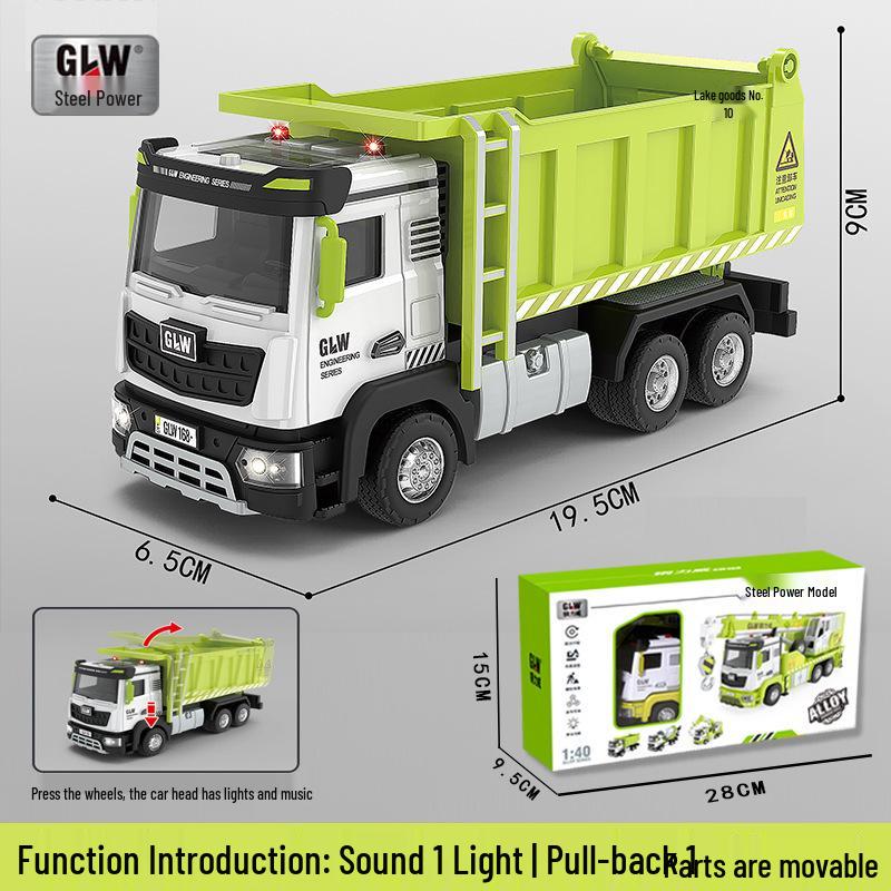 Free Shipping Children's Alloy Excavator & Crane Toy Set