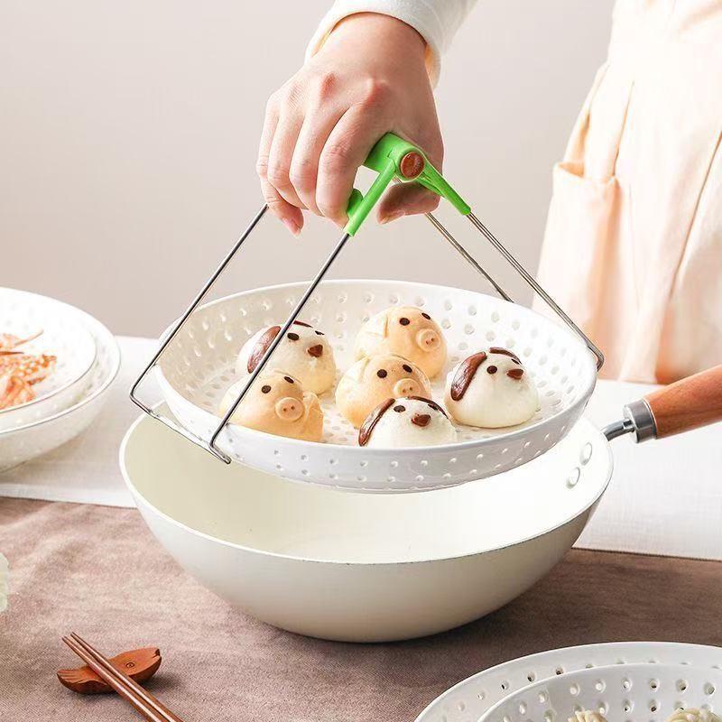 20cm Round Ceramic Steaming and Draining Plate