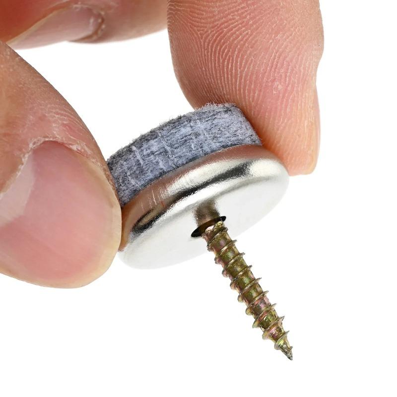 30pcs Felt Furniture Gliders Screws-on 18mm-28mm 0.7"-1.1" Chair Leg Pads Wooden Floor Protection No-slip Reduce-noise Fittings