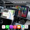 2 in 1 Wired to Wireless CarPlay Android Auto Adapter for OEM Car Stereo Plug and Play Smart Link Fast Connect Universal Adapter