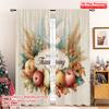 2pcs 2D Flat Printing Merry Christmas Window Drapes Happy Thanksgiving Flowers Versatile 100% Polyester Without Electricity