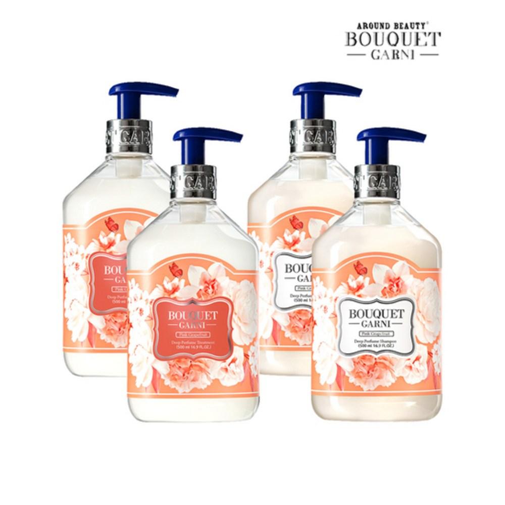 Bouquet Garni Deep Parfum Pink Grapefruit Scent 500ml Shampoo x2 pcs + Treatment x2 pcs, 1 set