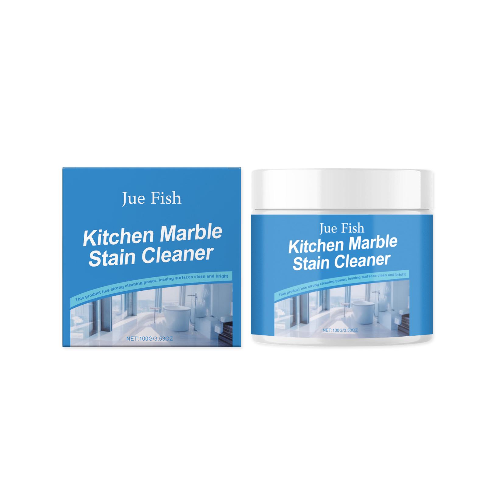 JUE FISH Marble Cleaning & Maintenance Powder for Kitchen & Bathroom Countertops - Daily Stain Removal & Renewal.