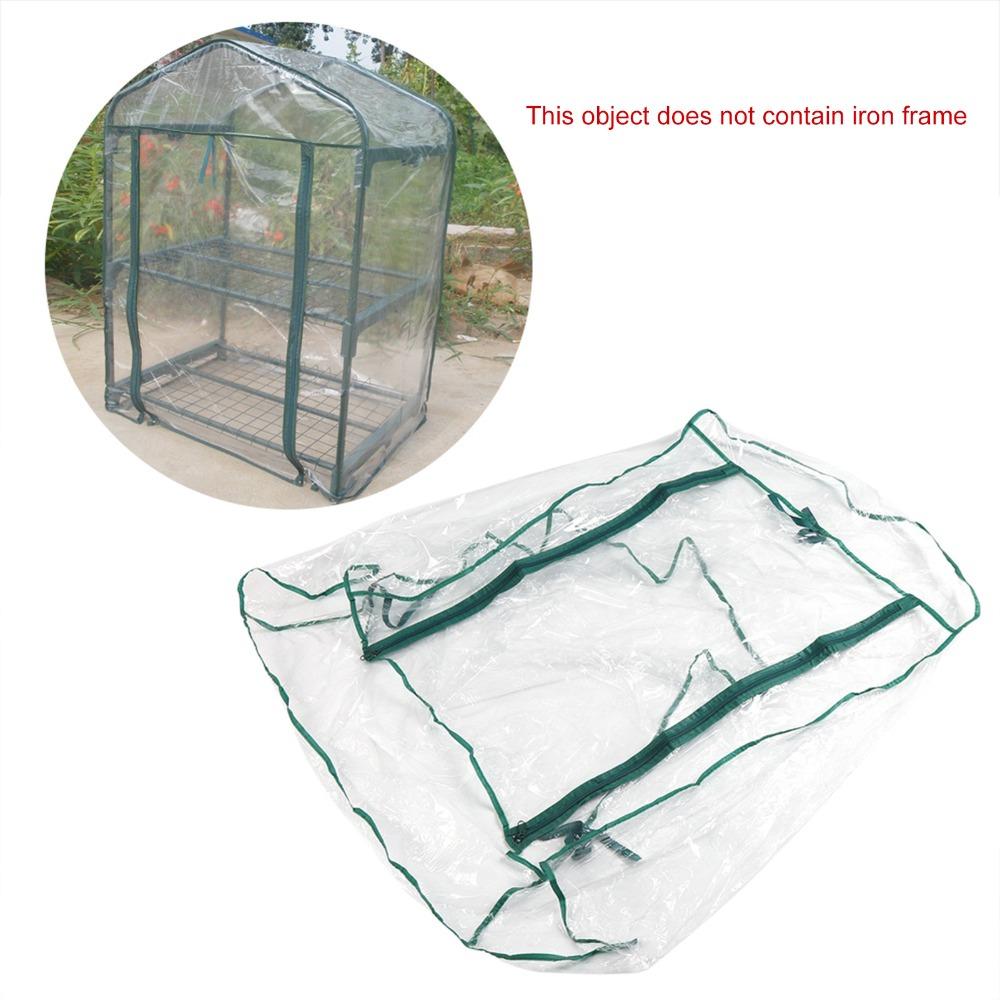 Easy Setup PVC Greenhouse Cover 2 Tier Mini Garden Warmer Cover Without Stand Transparent Sunroom Indoor Planting