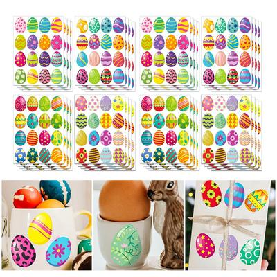 512 Stück Eier Aufkleber für Kind Erwachsener Geschenkpapier Aufkleber Festival Party Dekoration Aufkleber zum Verschließen von Umschlägen, Kartenverpackungen