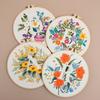 Floral Letter Embroidery Kit A To Z Embroidery Starter Kit with Hoop Fabric