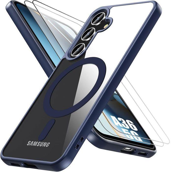 Coque de protection - BOOLING - Samsung Galaxy A36 5G - Rigide - Anneau Magnétique - 2 Verres Trempés