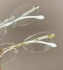 New Rimless Diamond Cutting Presbyopic Glasses Ladies Anti Blue Light Ultra Light Reading Glasses +1.0+1.5+2.0+2.5+3.0+3.5+4.0