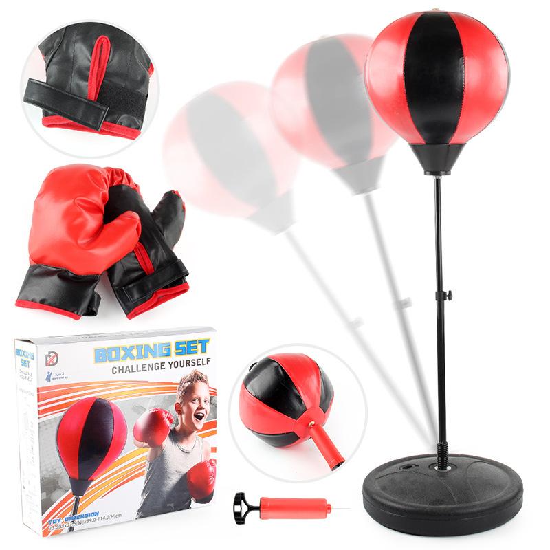 New Strange Toys 115Cm Standing Boxing Gloves Speed Ball Leisure Sports Adult Decompression Office Desktop