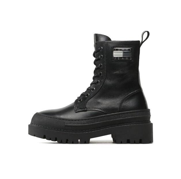 Ботильоны Tommy Jeans Tjw Foxing Lace Up EN0EN02217 Black