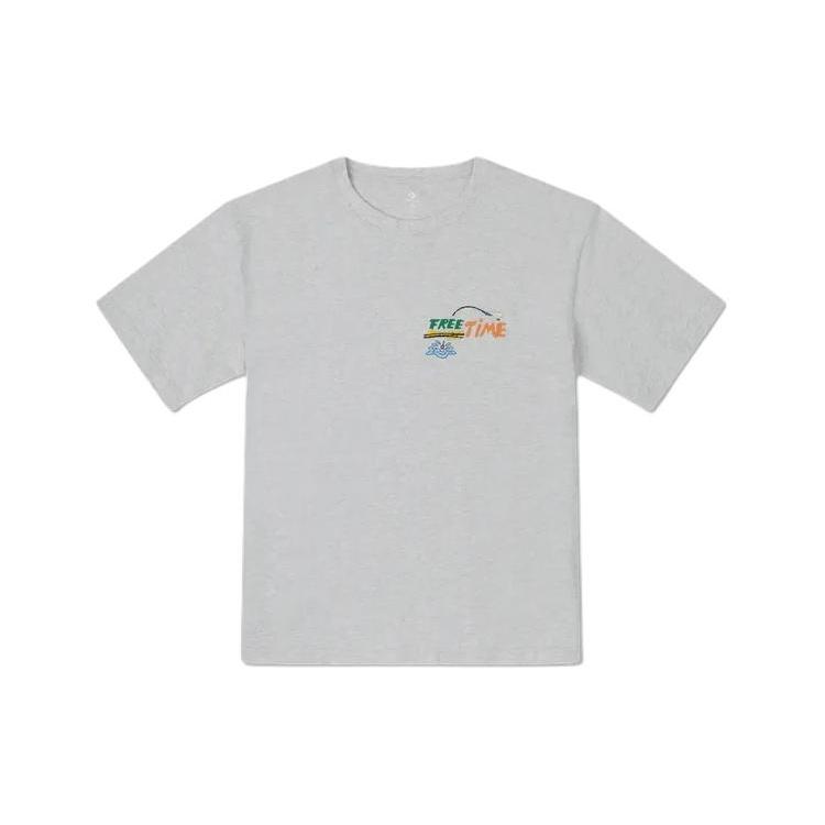 Converse Summer Fishing T-Shirt Asia Sizing Grey Unisex 10027222-A02 XL