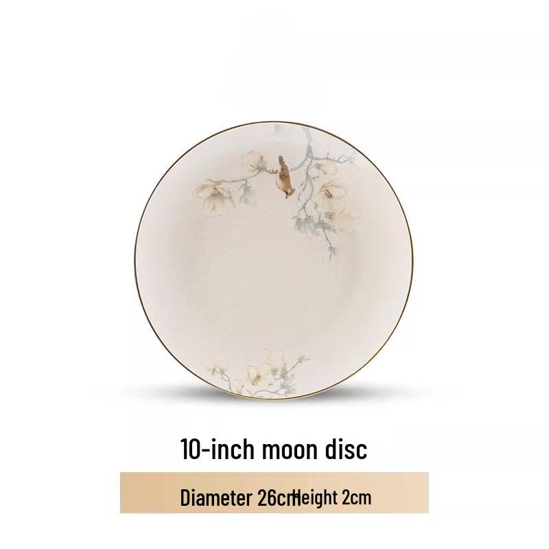 Mode Lanka Jingdezhen Ceramic Gold-Rimmed Plate