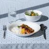 NARUMI Curry and Pasta Plate Silky 23cm Cute Relief Wedding Set of 2 Oval Microwave and Dishwasher Gift Set, White, Diameter, White, Design, Gift,