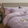 Sleep Grid Full Cotton Bubble Double Layer Yarn with Milk Velvet Four Piece Set