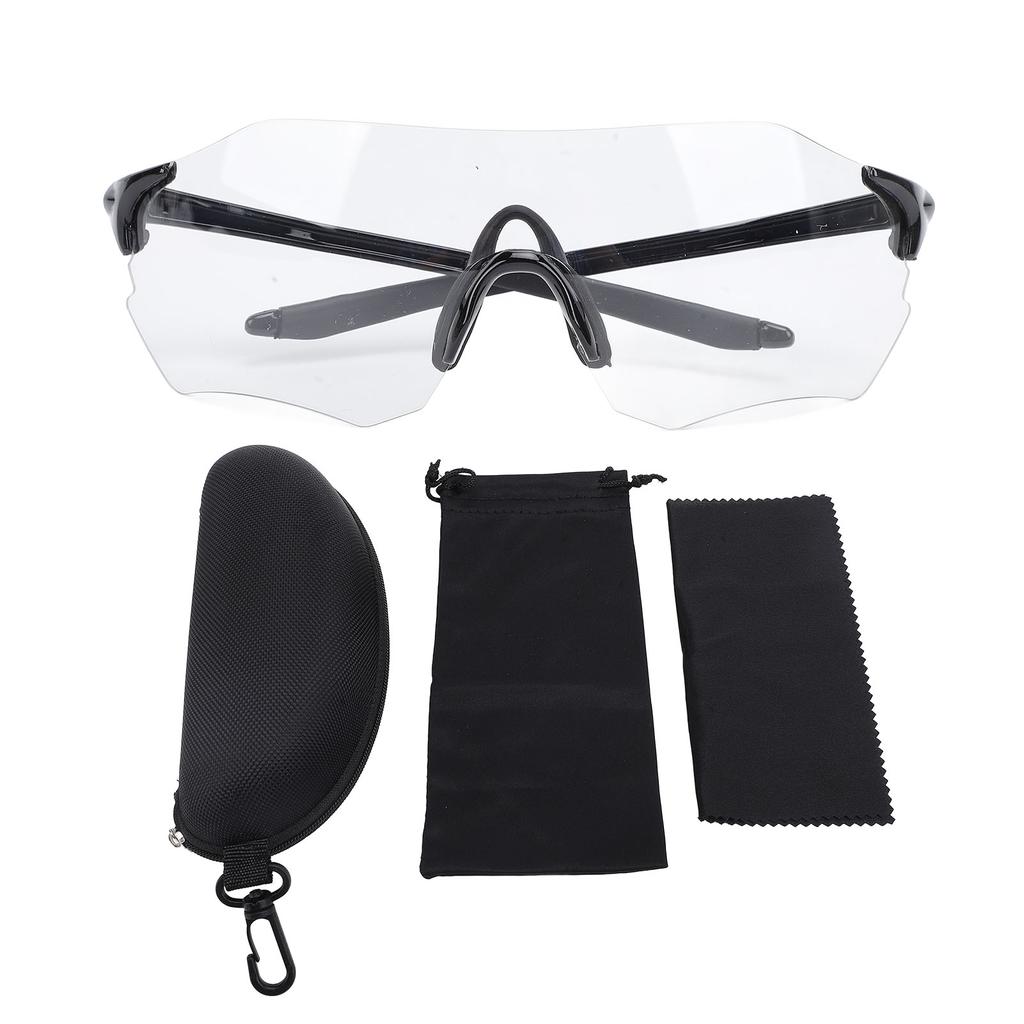 Cycling Glasses Color Changing Windproof UV Proof Adaptable Frame Sports Sunglasses for Running Hiki