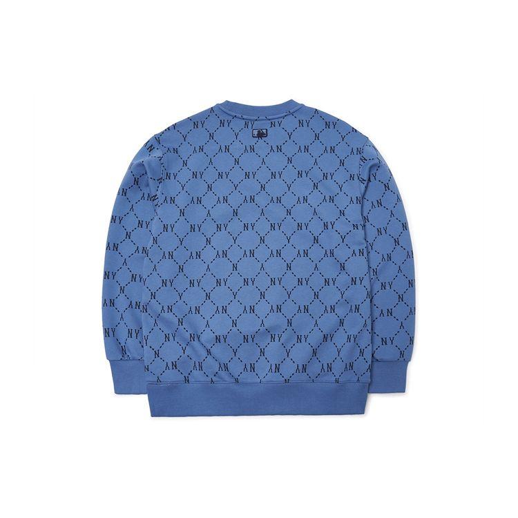 MLB New York Yankees All Over Print Lässiger Rundhals-Sweatshirt Unisex-Sweatshirt Blau 3AMTM0314-50BLD