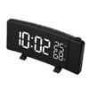 Digital Clock 3 Color Projection LED   Display Time Clock Temperature Humidity FM Radio 12