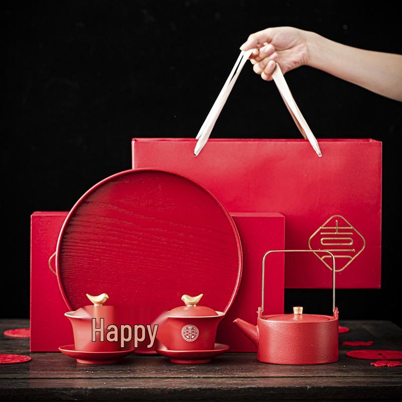 Wedding Tea Ceremony Gaiwan Set - Bride's Change of Address Tea Bowls