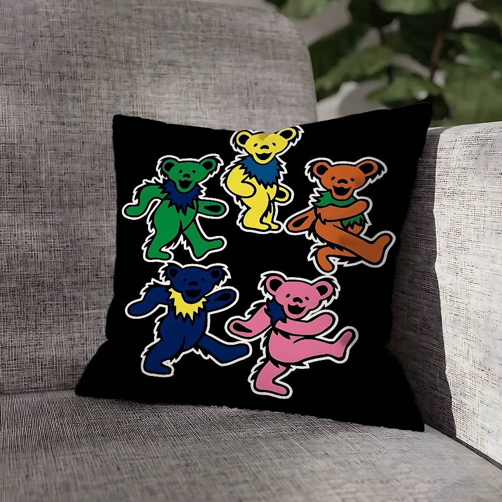 G-Grateful Rock D-Dead Throw Pillow Case For 30x30cm 40x40cm 45x45cm 50x50cm 55x55cm Square Sofa Pillowcase Shell