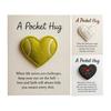 Love Heart Ball Pocket Hug with Positive Card Emotional Support Heart Shaped Ball Pocket Token Athletes Sports Fans Collectible Encouragement Gift