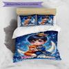 3PC Custom Name "Royal Fox Adventure Night" Bedding Set Duvet Cover Closure Includes 1 Duvet Cover & 2 Pillowcases for Bedroom