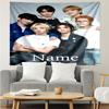 Benutzerdefinierter Name BOYNEXTDOOR Druck Wandteppich, Hintergrund, Einfache Montage, Ideal für Schlafzimmer, Büro & Wohnzimmer, mit Ästhetischer Wandbehang-Dekoration.