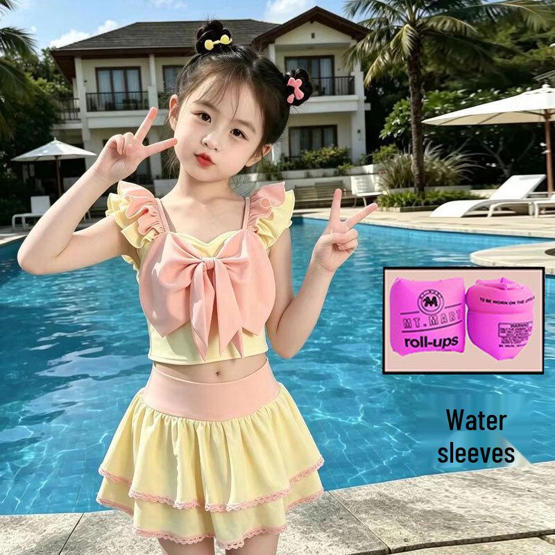 Junwen Girls  Sweet Summer One-Piece Swimsuit