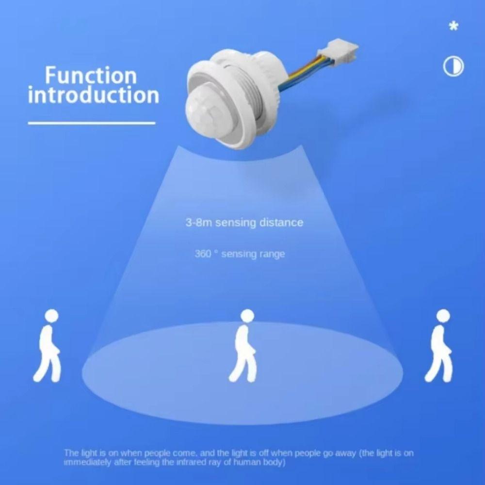 Adjustable Detection Smart Motion Sensor Switch PIR Sensor Switch Home Improvement