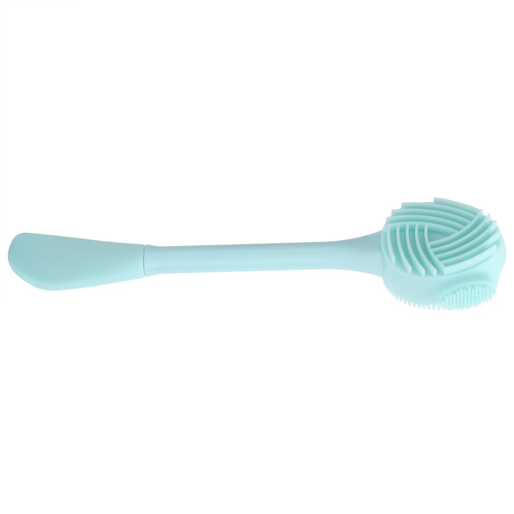 Handheld Silicone Face Cleaning Brush Mask DIY Mixing Stick Makeup Cleansing Brush(Green Double