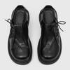 Fashion British Style Korean Shoes Oxfords Women's Black Flats Preppy 2025 Leather Pleated Derby Korean Shoes British Style Oxfords Wome